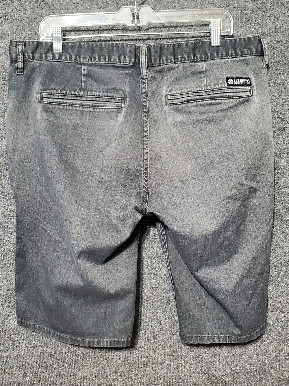 Element Flat Front Golf Bermuda Shorts Men 38 Charcoal Grey Skate Chino Grunge